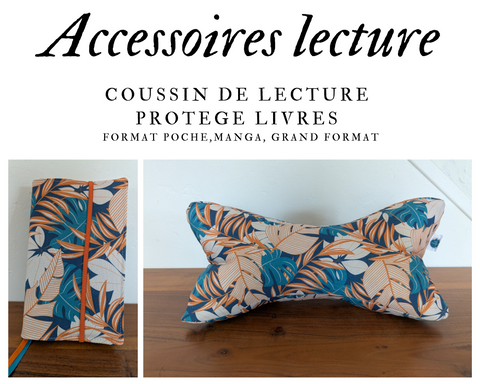 Coussin de lecture motif jungle coloré en coton bio fait main en France
