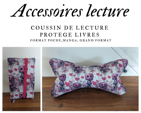 Accessoires de lecture - Coussin de lecture et protège livre ajustable PIXIES