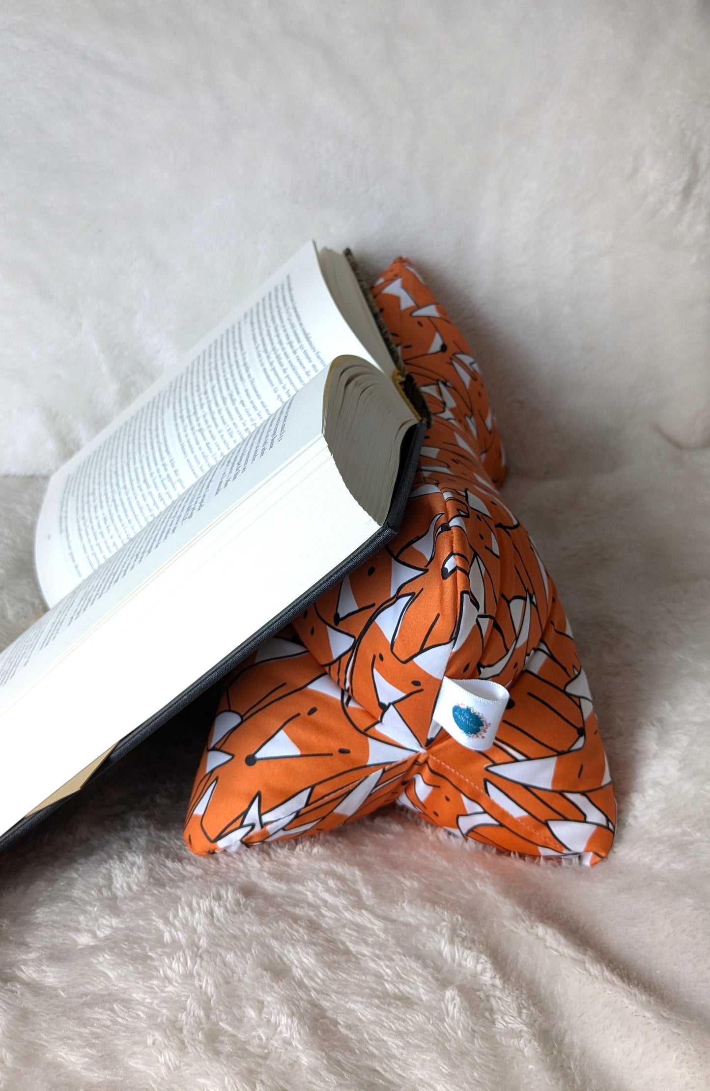 Support livre motif renard