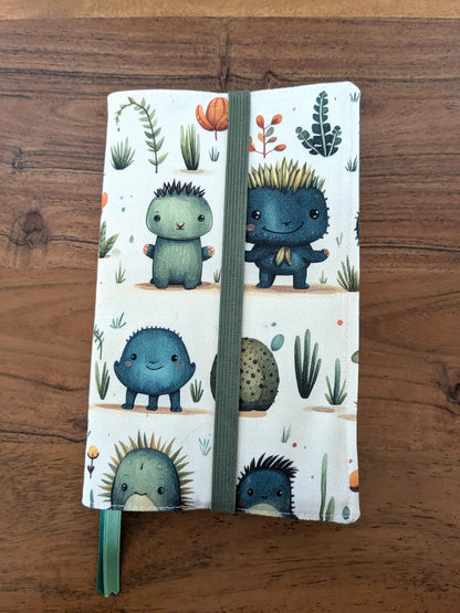 Protège livre en tissu ajustable format poche à grand format - Motifs plant Lovers