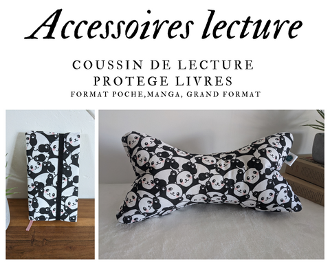 Accessoires de lecture - Coussin de lecture et protège livre ajustable PANDAS