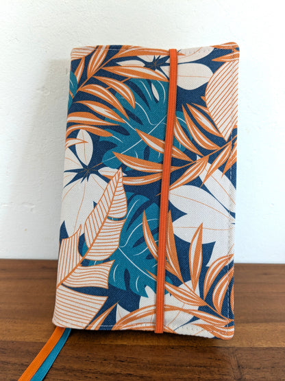 Couvre livre en tissu fermeture élastique jungle