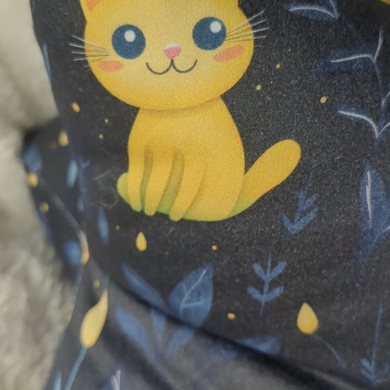 Coussin de lecture chat coton BIO