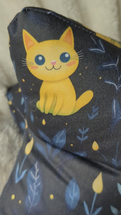 Coussin de lecture chat coton BIO
