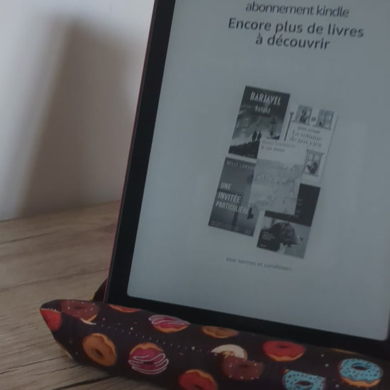 Coussin support kindle kobo liseuse