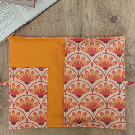 Pochette de transport livre fleurs vintage