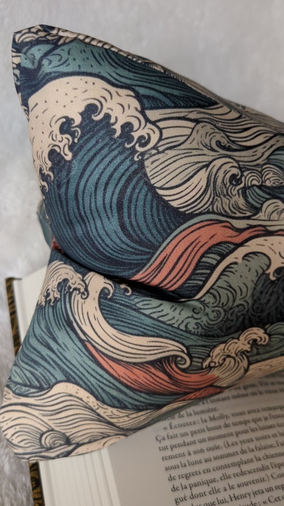 Coussin de lecture fait main en France