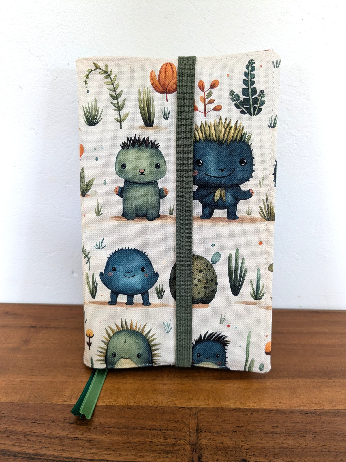 Protège livre en tissu ajustable format poche à grand format - Motifs plant Lovers