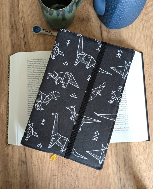 Couvre livre grand format en tissu coton BIO
