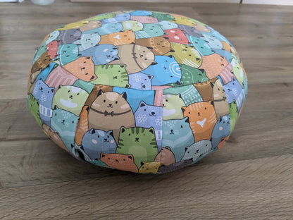 ZAFU coussin de méditation - YOGA - Coton BIO - Chats patates