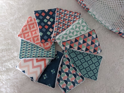 Lingettes lavables en coton BIO certifié GOTS, réutilisable, zéro déchet