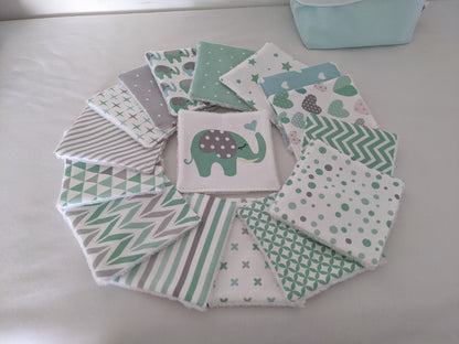 Lot de lingettes bébé lavables en coton BIO certifié GOTS - Edition limité
