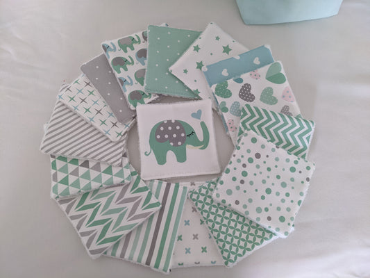 Lot de lingettes bébé lavables en coton BIO certifié GOTS - Edition limité