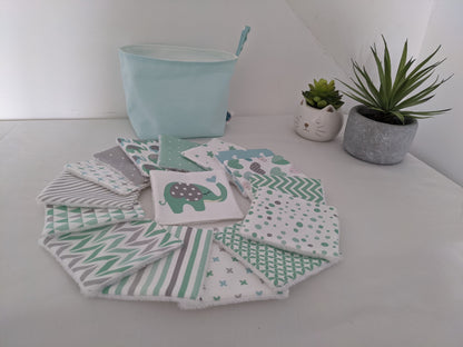 Lot de lingettes bébé lavables en coton BIO certifié GOTS - Edition limité
