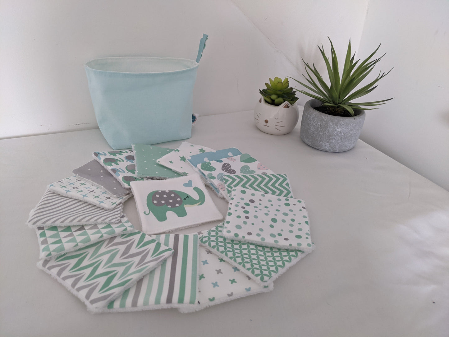 Lot de lingettes bébé lavables en coton BIO certifié GOTS - Edition limité