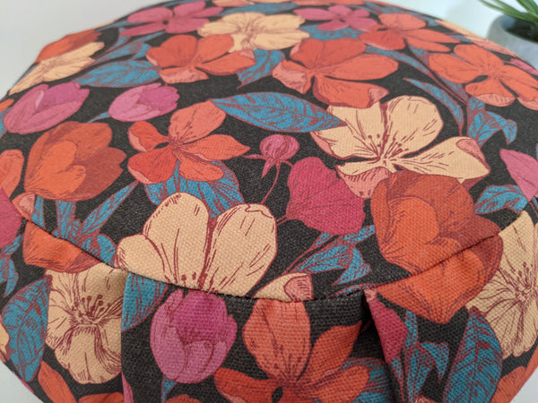 Zafu - Coussin de méditation - YOGA - Fleurs rouge