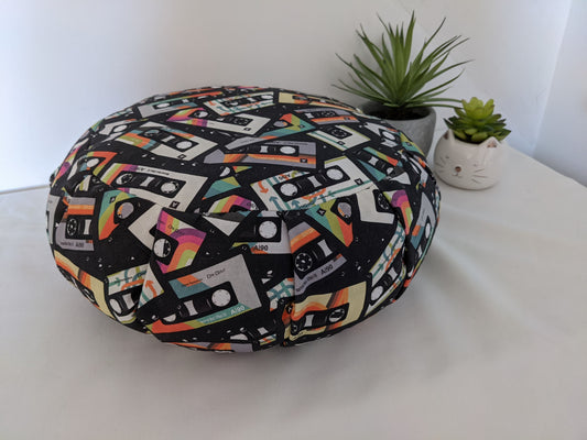 ZAFU coussin de méditation - YOGA - Coton BIO - K7 audio rétro
