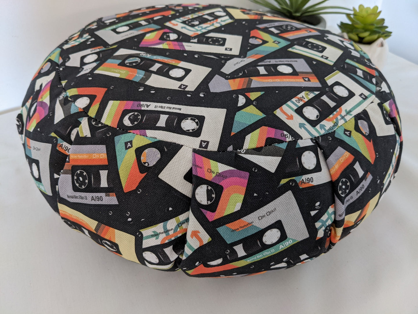 ZAFU coussin de méditation - YOGA - Coton BIO - K7 audio rétro