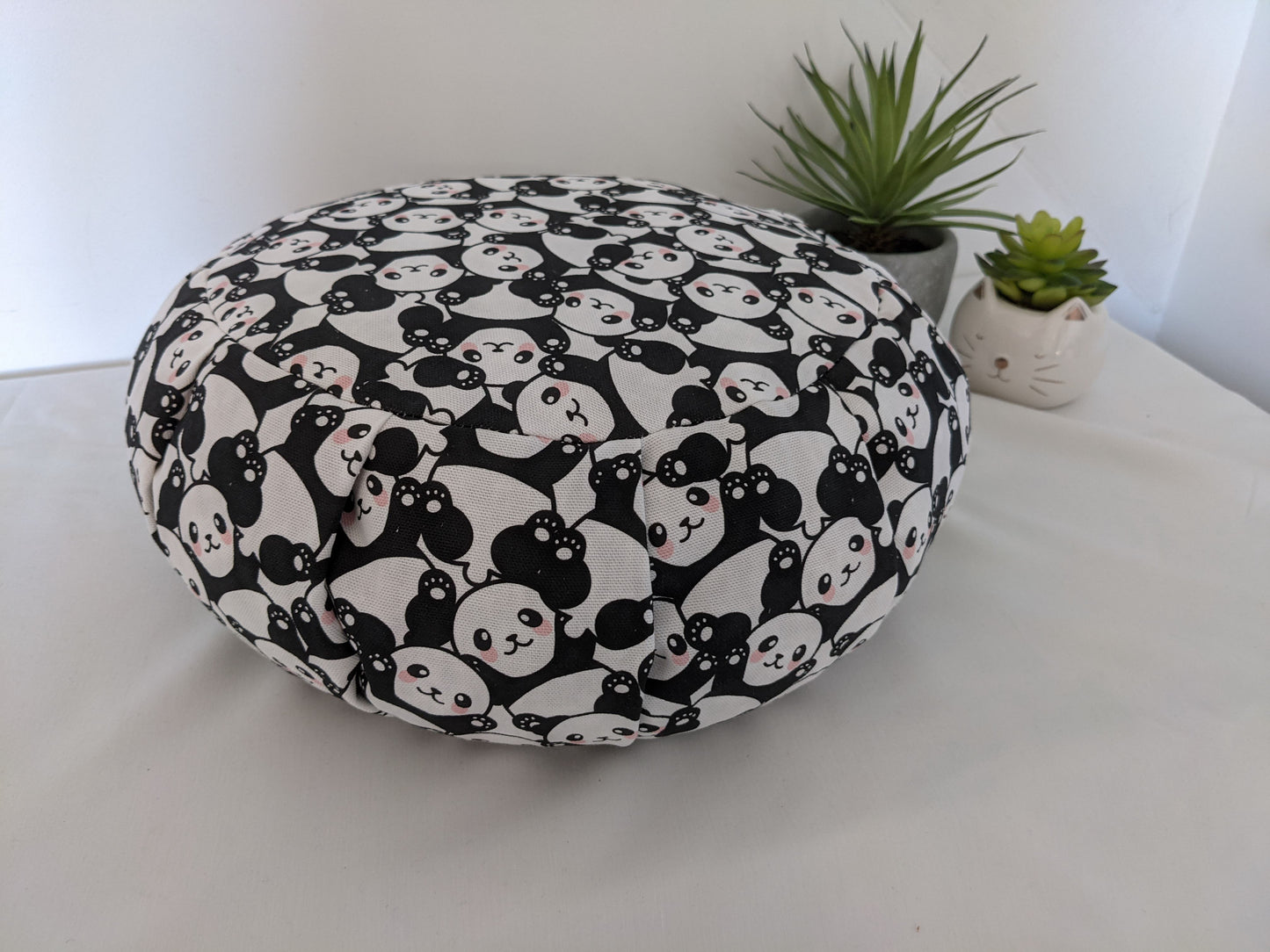 ZAFU coussin de méditation - YOGA - Coton BIO - Bébés pandas noir et blanc
