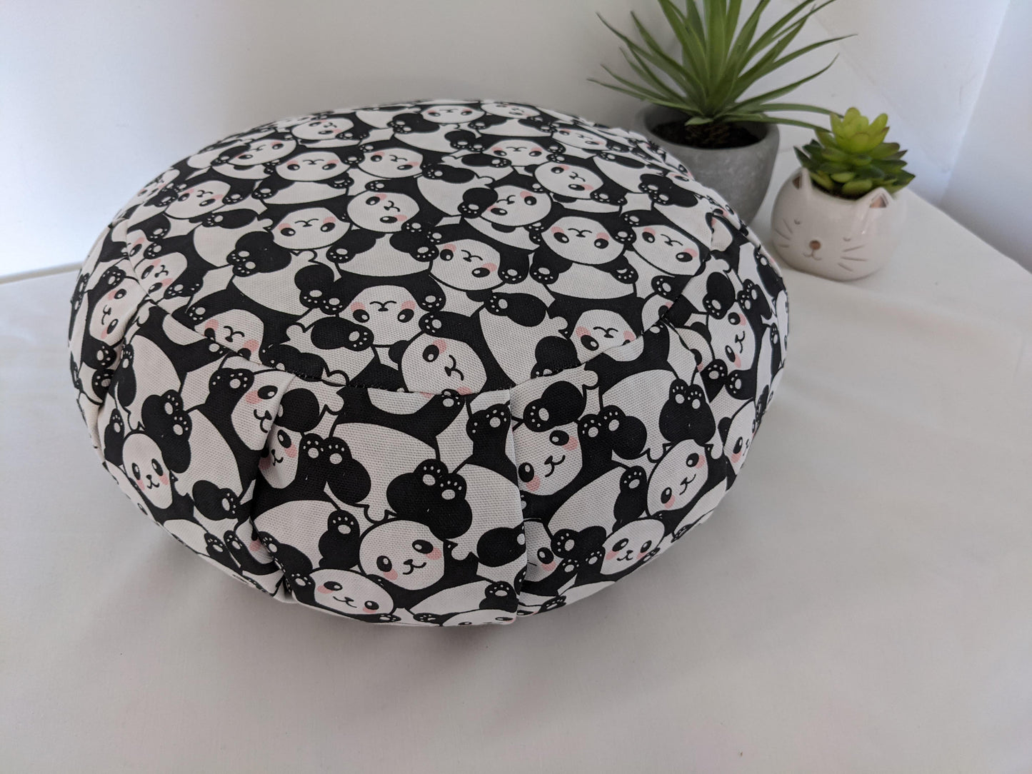 ZAFU coussin de méditation - YOGA - Coton BIO - Bébés pandas noir et blanc